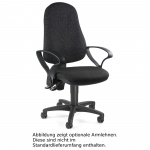 Bürodrehstuhl ohne Armlehnen, höhenverstellbar 42-55 cm, 